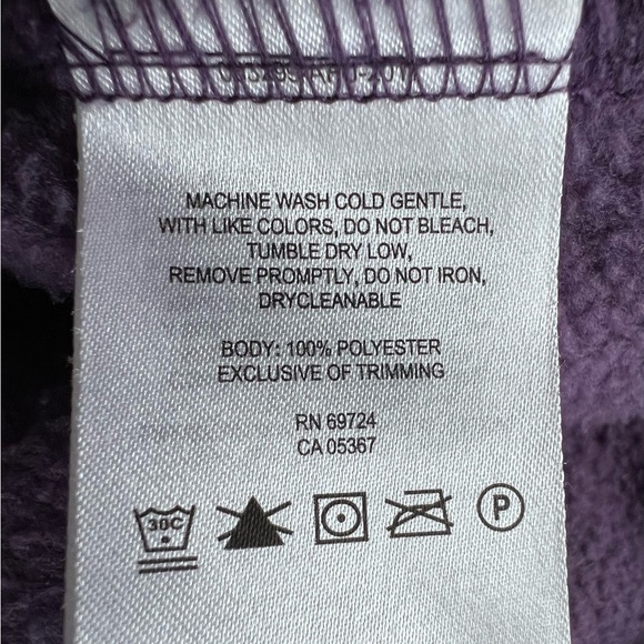 Columbia Benton Springs Purple Full Zip Fleece Jacket Size Womens Size Large - Picture 8 of 8